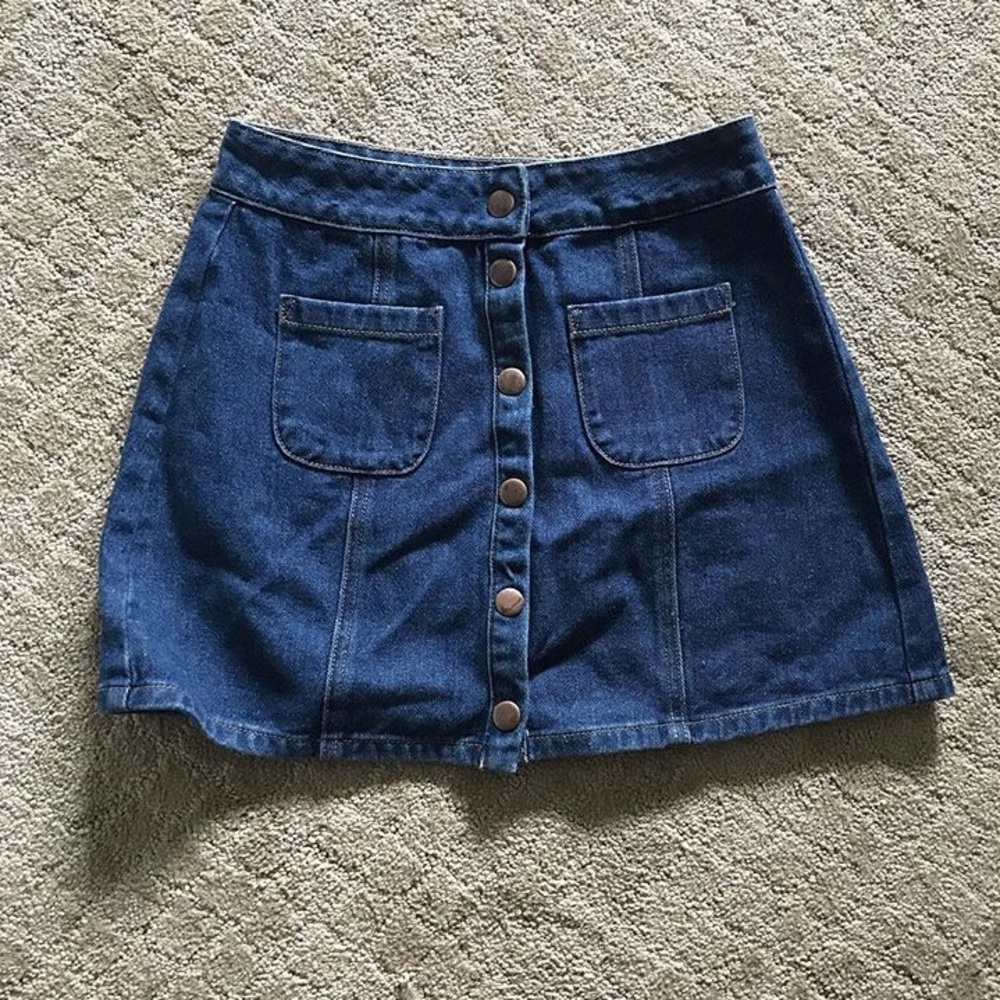 brandy melville jean skirt